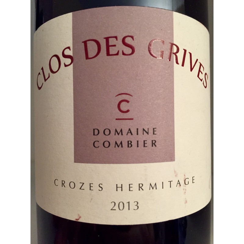 CROZES-HERMITAGE CUVÉE CLOS DES GRIVES 2013