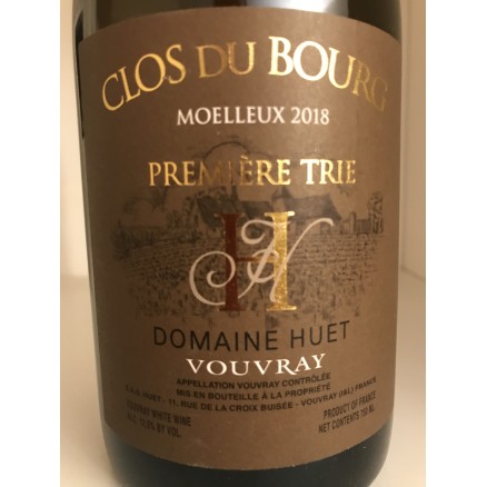 VOUVRAY LE CLOS DU BOURG MOELLEUX 1ER TRIE 2018