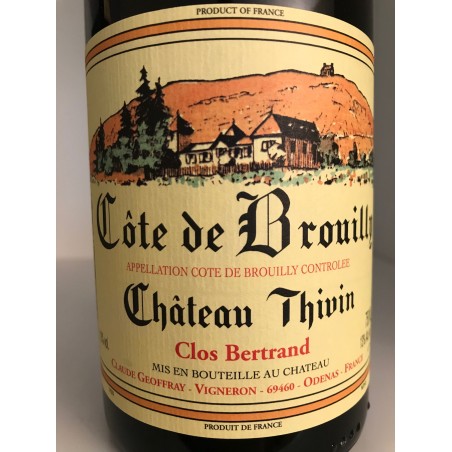 CÔTE DE BROUILLY CLOS BERTRAND 2016