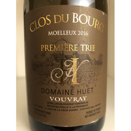 VOUVRAY LE CLOS DU BOURG MOELLEUX 1ER TRIE 2016