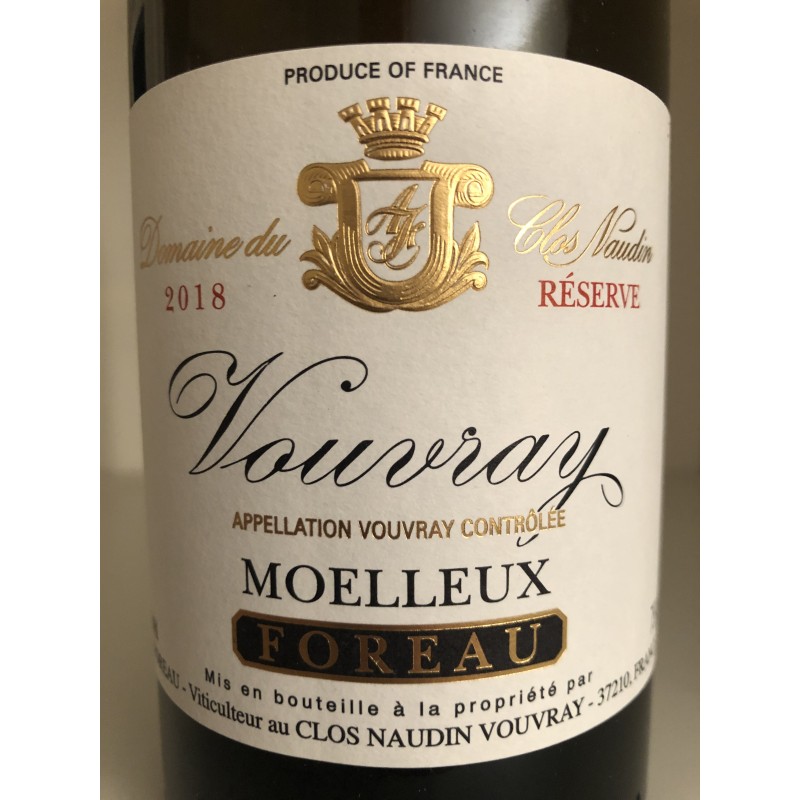 VOUVRAY MOELLEUX CUVÉE RESERVE 2018