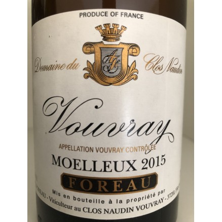 VOUVRAY MOELLEUX 2015