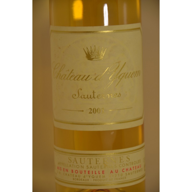 CHATEAU D'YQUEM 2001 1/2 BOUTEILLE